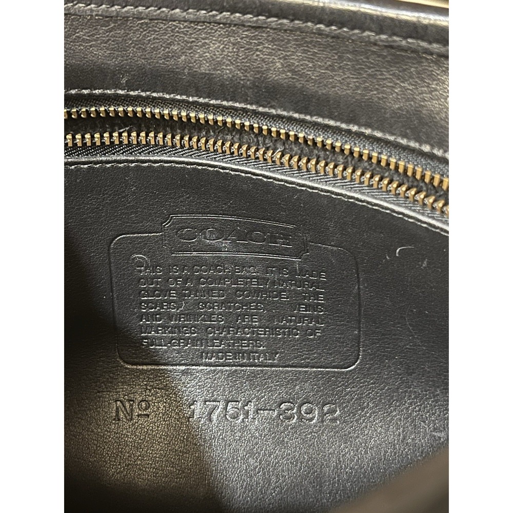 Vintage Coach Cafe 4111‎ Black Leather Crossbody Bag Made In Italy 1751-392 - Picture 5 of 16